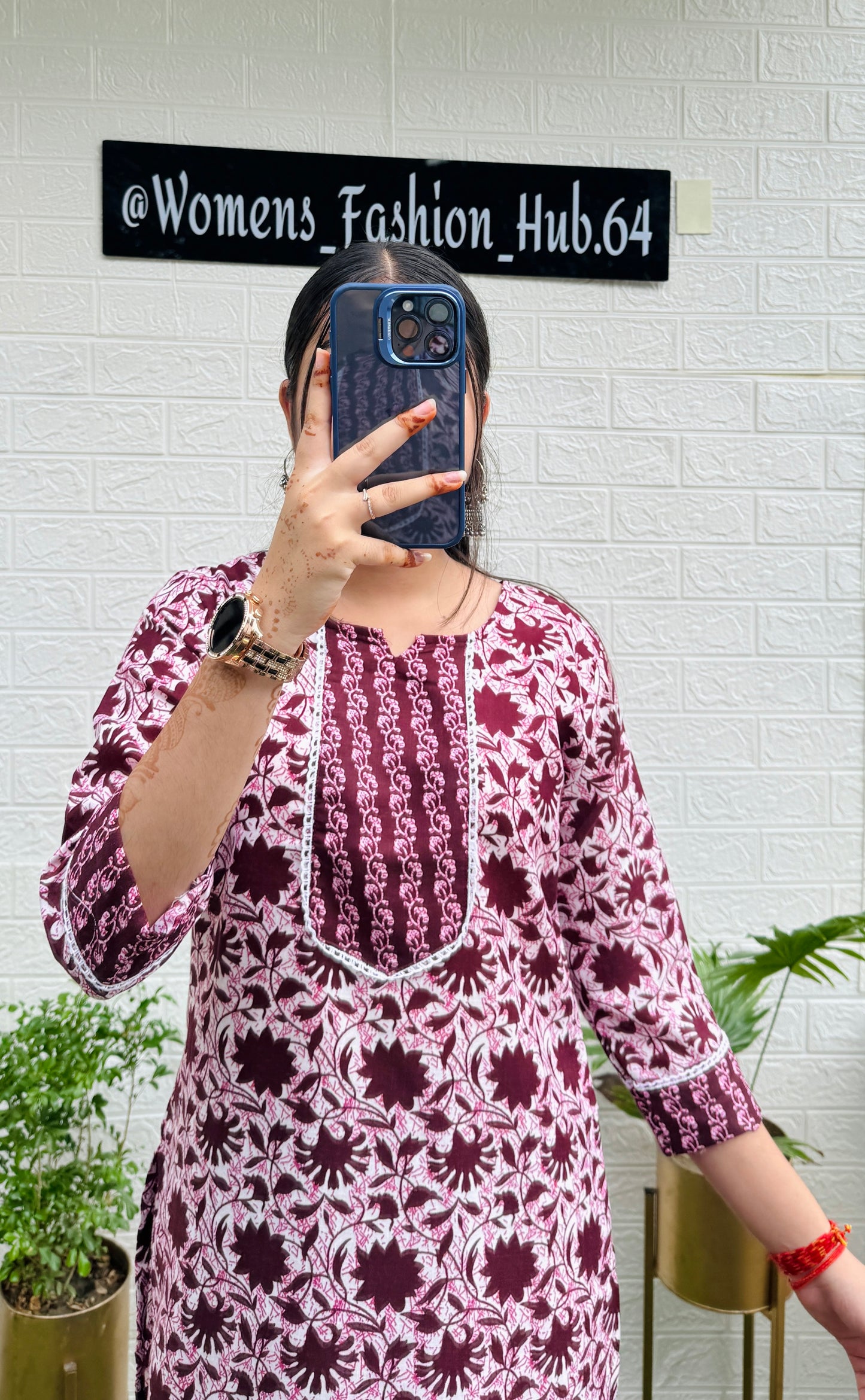 Stylish Cotton Kurta Set With Pant